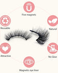 Magnetic Eyelashes with 2 Magnetic Eyeliner & Tweezer Kit