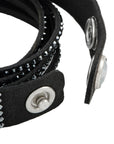 Swarovski Slake Black Rhodium-Plated Women's Crystal Wrap Bracelets