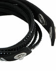 Swarovski Slake 2 in 1 Black Alcantara Two Shades Crystals Bracelets