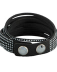 Swarovski Slake Black Rhodium-Plated Women's Crystal Wrap Bracelets