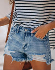 Women Fringe Denim Jeans Shorts pants