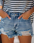 Women Fringe Denim Jeans Shorts pants