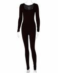 Long Sleeve Bodycon Pants Jumpsuit with Butt Lift