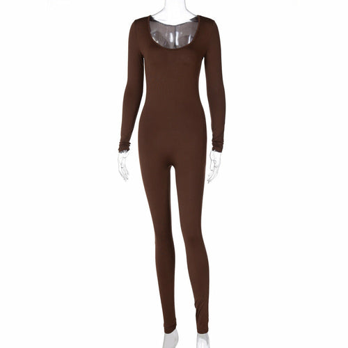 Long Sleeve Bodycon Pants Jumpsuit with Butt Lift