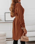 Knee-Length Casual A-Line Slim Fit Shirt Women's Dress