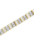 14K Yellow Gold 4.0 Cttw Alternating  Round Cut Diamond