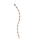 10K Yellow Gold Oval Ruby and 1/10 Cttw Diamond Wristlet