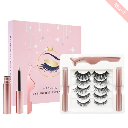 Magnetic Eyelashes with 2 Magnetic Eyeliner &amp; Tweezer Kit