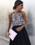 O-Neck Sequins A-Line Dress