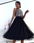 O-Neck Sequins A-Line Dress