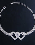 Double Heart Anklet Bracelet for Women