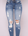 High Waist Pants Women Slim Stretch Denim Jean