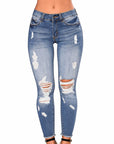 High Waist Pants Women Slim Stretch Denim Jean