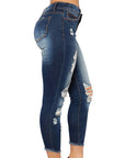 High Waist Pants Women Slim Stretch Denim Jean