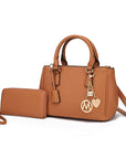 Ruth Vegan Leather Women Satchel Bag with Wallet