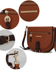 Drew Vegan Leather Color Block Women Shoulder Bag