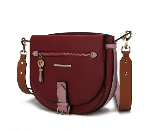 Drew Vegan Leather Color Block Women Shoulder Bag