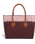 Brynlee Color-Block Vegan Leather Women Tote Bag with Wallet By Mia k