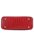 Bizzy Faux Crocodile Embossed Vegan Leather Women Shoulder Bag