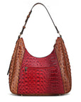 Becket Faux Crocodile Embossed Vegan Leather Women Shoulder Bag