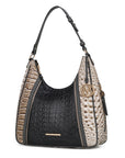 Becket Faux Crocodile Embossed Vegan Leather Women Shoulder Bag