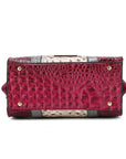 Ember Faux Crocodile-Embossed Vegan Leather Women Satchel Bag