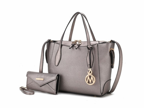 Bruna Vegan Leather Women Tote Bag with Wallet – 2 pieces