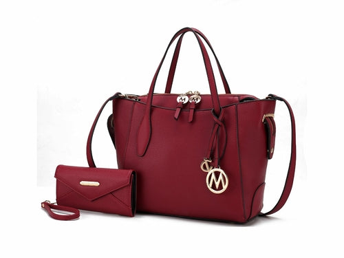 Bruna Vegan Leather Women Tote Bag with Wallet – 2 pieces