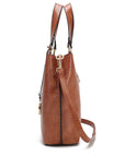 Beryl Snake embossed Vegan Leather Women Tote Bag with Wristlet