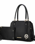 Norah Vegan Leather Women Satchel Bag with Wristlet