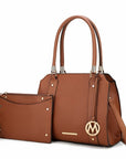 Norah Vegan Leather Women Satchel Bag with Wristlet