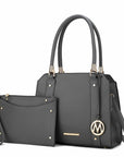 Norah Vegan Leather Women Satchel Bag with Wristlet