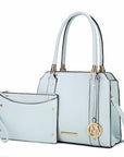 Norah Vegan Leather Women Satchel Bag with Wristlet