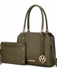 Norah Vegan Leather Women Satchel Bag with Wristlet