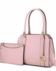 Norah Vegan Leather Women Satchel Bag with Wristlet