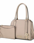 Norah Vegan Leather Women Satchel Bag with Wristlet