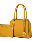 Norah Vegan Leather Women Satchel Bag with Wristlet