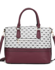 Saylor Circular M Emblem Print Women Tote Bag with matching Wristlet