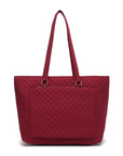 MKF Collection Hallie Solid Quilted Cotton Women Tote Bag by Mia k