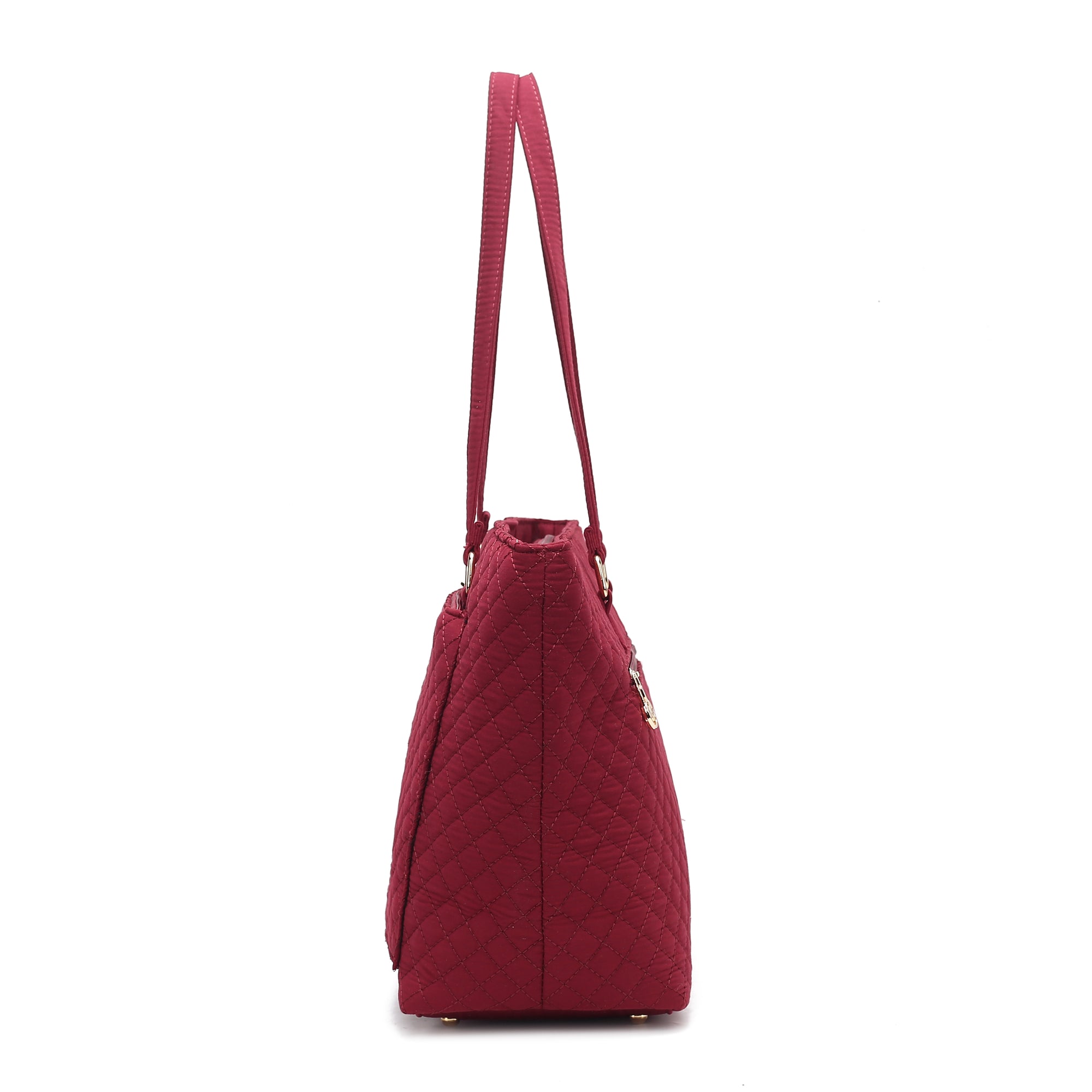 MKF Collection Hallie Solid Quilted Cotton Women Tote Bag by Mia k