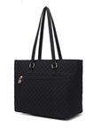 MKF Collection Hallie Solid Quilted Cotton Women Tote Bag by Mia k