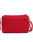 MKF Collection Rosalie Solid Quilted Cotton Women Shoulder Bag by Mia