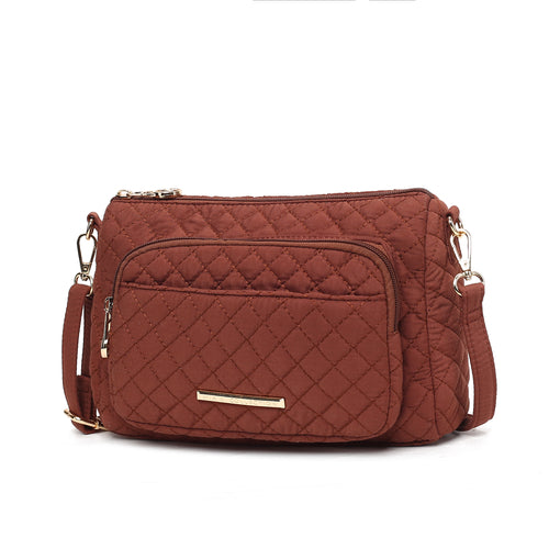 MKF Collection Rosalie Solid Quilted Cotton Women Shoulder Bag by Mia