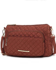 MKF Collection Rosalie Solid Quilted Cotton Women Shoulder Bag by Mia