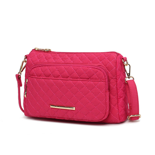 MKF Collection Rosalie Solid Quilted Cotton Women Shoulder Bag by Mia