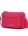 MKF Collection Rosalie Solid Quilted Cotton Women Shoulder Bag by Mia