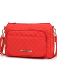 MKF Collection Rosalie Solid Quilted Cotton Women Shoulder Bag by Mia