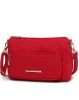 MKF Collection Rosalie Solid Quilted Cotton Women Shoulder Bag by Mia