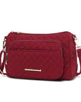 MKF Collection Rosalie Solid Quilted Cotton Women Shoulder Bag by Mia