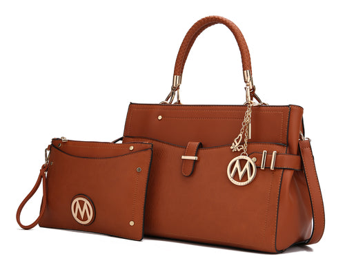 MKF Collection Tenna Vegan Leather Women Satchel Bag by Mia K